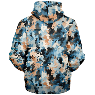 Chokefish™ Microfleece Zip-Up Hoodie Acid-Wash Colors-017